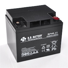 12V 40Ah Batteria, Batteria Piombo-Acido (AGM), B.B. Battery BP40-12, VdS, 197x165x171 (LxLAxA), Terminale I2 (inserisci femmina M6)