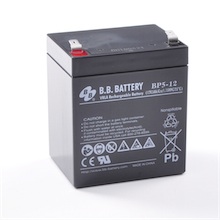 12V 5Ah Batteria, Batteria Piombo-Acido (AGM), B.B. Battery BP5-12, 90x70x102 (LxLAxA), Terminale T2 Faston 250 (6,3 mm)