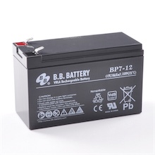 12V 7Ah Batteria, Batteria Piombo-Acido (AGM), B.B. Battery BP7-12, VdS, 151x65x93 (LxLAxA), Terminale T2 Faston 250 (6,3 mm)