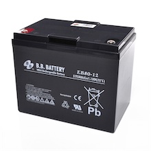 12V 80Ah Batteria, Batteria Piombo-Acido (AGM), B.B. Battery EB80-12, 260x168x209 (LxLAxA), Terminale I2 (inserisci femmina M6)