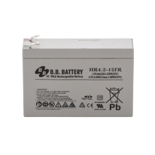 12V 4.2Ah Batteria, Batteria Piombo-Acido (AGM), B.B. Battery HR4.2-12FR, VdS, difficilmente infiammabile, sostituisce p.e. Panasonic UP-VW1220P1