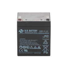 12V 5.5Ah Batteria, Batteria Piombo-Acido (AGM), B.B. Battery HR5.5-12, 90x70x102 (LxLAxA), Terminale T2 Faston 250 (6,3 mm)