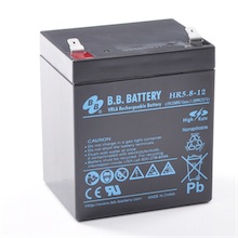 12V 5.8Ah Batteria, Batteria Piombo-Acido (AGM), B.B. Battery HR5.8-12, 90x70x102 (LxLAxA), Terminale T2 Faston 250 (6,3 mm)