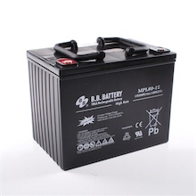 12V 80Ah Batteria, Batteria Piombo-Acido (AGM), B.B. Battery MPL80-12 H, 261x173x200 (LxLAxA), Terminale I2 (inserisci femmina M6)