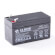 12V 1.2Ah Batteria, Batteria Piombo-Acido (AGM), B.B. Battery BP1.2-12, VdS, 97x45x50 (LxLAxA), Terminale T1 Faston 187 (4,75 mm)