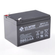 12V 12Ah Batteria, Batteria Piombo-Acido (AGM), B.B. Battery BP12-12, VdS, 151x98x94 (LxLAxA), Terminale T2 Faston 250 (6,3 mm)