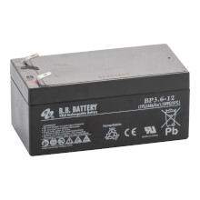 12V 3.6Ah Batteria, Batteria Piombo-Acido (AGM), B.B. Battery BP3.6-12, 134x67x60 (LxLAxA), Terminale T2 Faston 250 (6,3 mm)