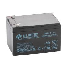 12V 15Ah Batteria, Batteria Piombo-Acido (AGM), B.B. Battery HR15-12, 151x98x94 (LxLAxA), Terminale T2 Faston 250 (6,3 mm)