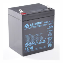 12V 5.8Ah Batteria, Batteria Piombo-Acido (AGM), B.B. Battery HR5.8-12, 90x70x102 (LxLAxA), Terminale T2 Faston 250 (6,3 mm)