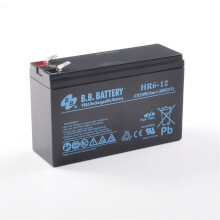 12V 6Ah Batteria, Batteria Piombo-Acido (AGM), B.B. Battery HR6-12, 151x51x94 (LxLAxA), Terminale T2 Faston 250 (6,3 mm)