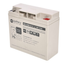 12V 17Ah Batteria Piombo-Acido, battery-direct SBY-AGM-12-17, 181x77x167 (LxLAxA), Terminale B1 (vite M5)