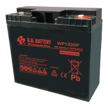 12V 20Ah Batteria Piombo-Acido (AGM), B.B. Battery WP1220P, 181x76x166 (LxLAxA), Terminale I2 (Inserisci femmina M6), sostituisce EVP20-12P batteria